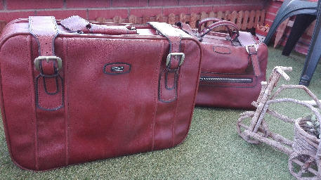 Maleta y bolsa de viaje vintage de alta calidad