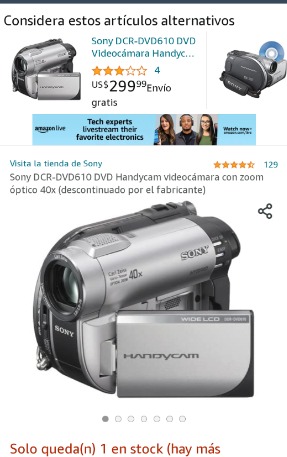 Vendo o cambio Camara de vídeo SONY HANDYCAM HIBRID DCR-DVD610 con lenteoptical zoom  de 40x  Carl zeis
 