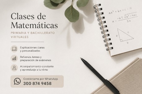 Clases de matemáticas primaria y bachillerato