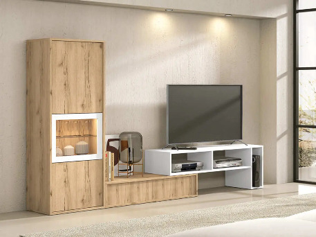 Mueble de salón estilo nórdico minimalista
